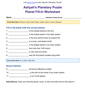 Worksheet 1